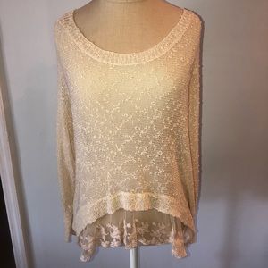 Cream Colored Sheer Sweater